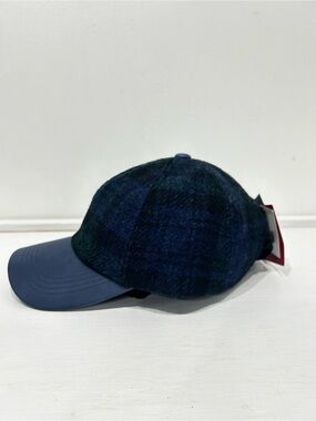 NWT Harris Tweed Rosalie Baseball Cap Blackwatch Plaid Wool Hat One Size